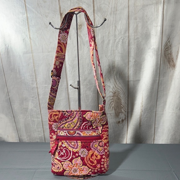 Vera Bradley Retired 2008 “Raspberry Fizz" Crossbody Bag - Picture 1 of 8